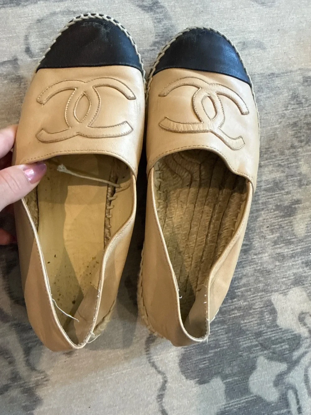 Chanel Leather Espadrilles